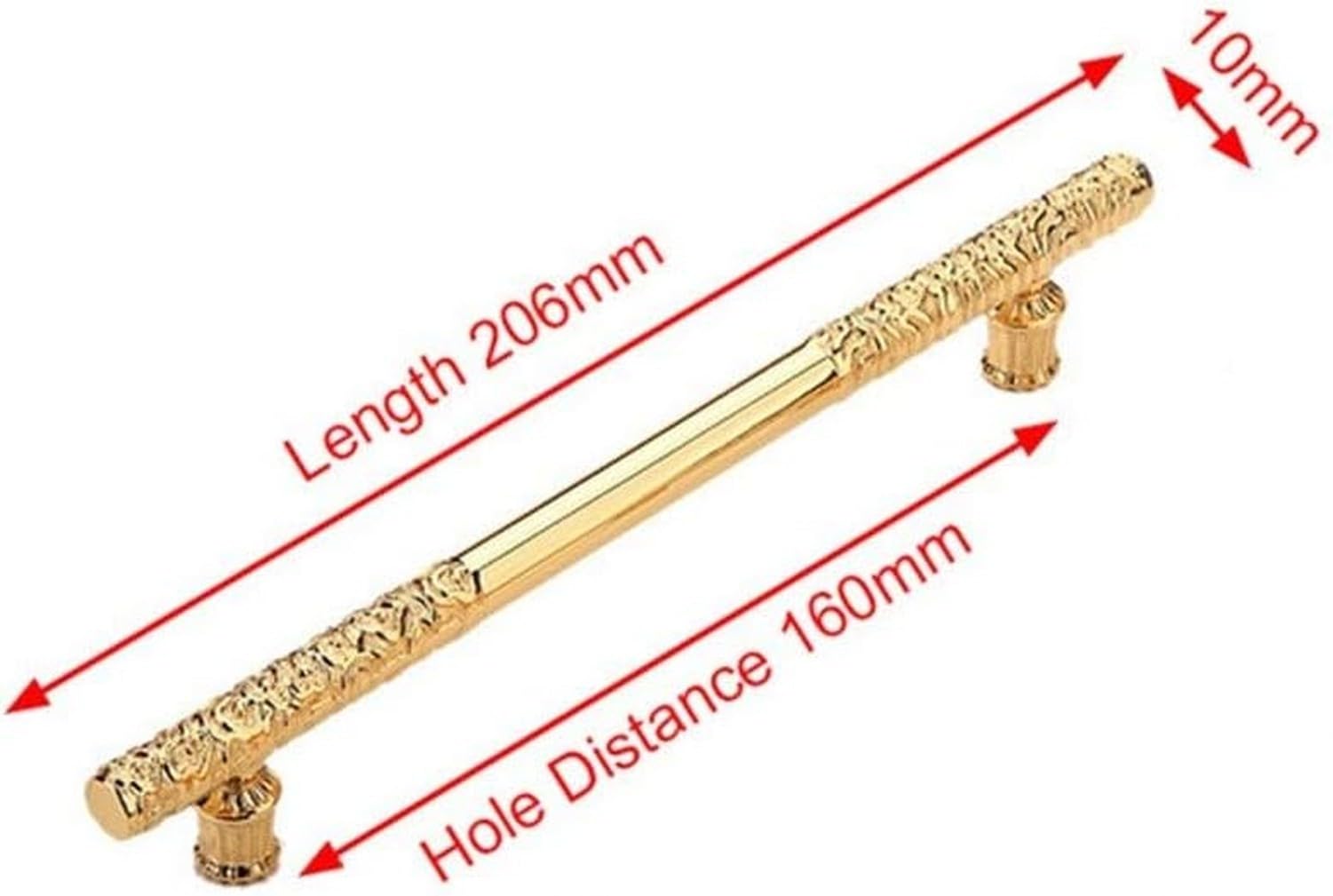 Uchwyty meblowe w stylu vintage brąz antyczny do szaf i, Złoty 160mm
