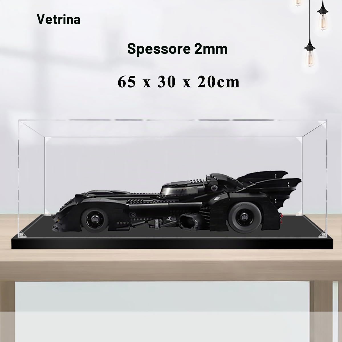 Teca Vetrina Espositiva per Lego Batman 1989 Batmobile 76139