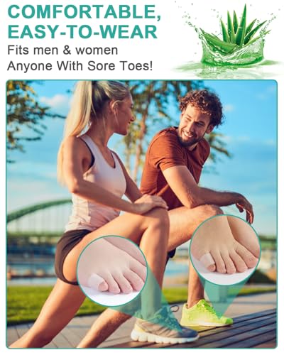 Image of 24Pc Silicone Pinky Toe Protectors Sleeves Gel Little Small Toe Protector Cushions Covers Corn Pads for Women Men Blisters, Hammertoes, Calluses, Toenails Loss and Friction Pain Relief