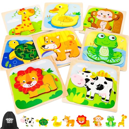 TOY Life Wooden Puzzles for Toddlers 2-4, Montessori Toys...