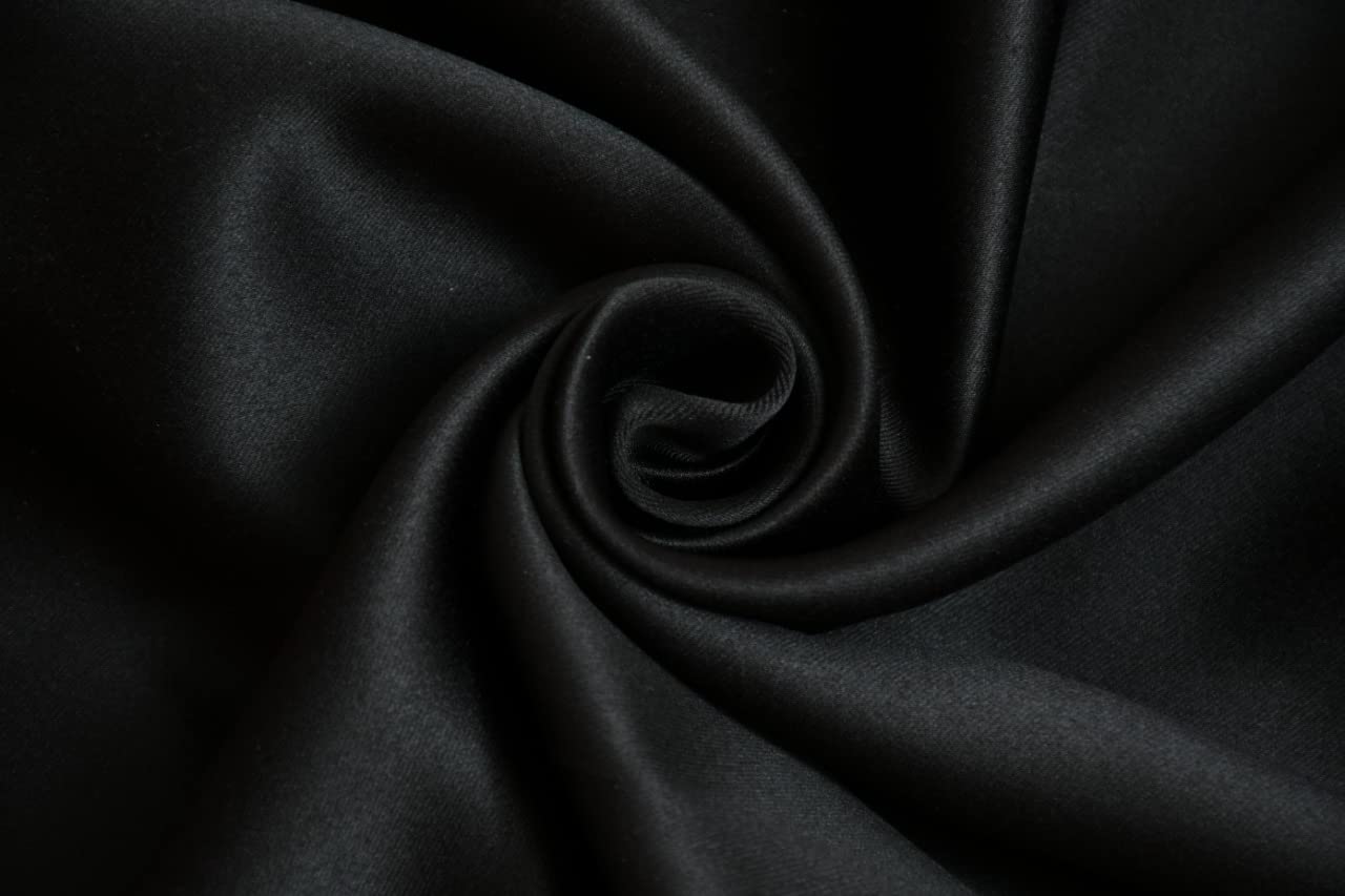 STYLOCASA Thermal Insulated Plain Solid 100% Blackout Fabric Material for Curtains (Black, 1 Meter)-picture-10