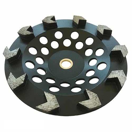Muelas abrasivas de diamante de alto rendimiento de 7 pulgadas para hormigón, pintura, epoxi, masilla, eliminación de revestimiento, grano #3040, 10