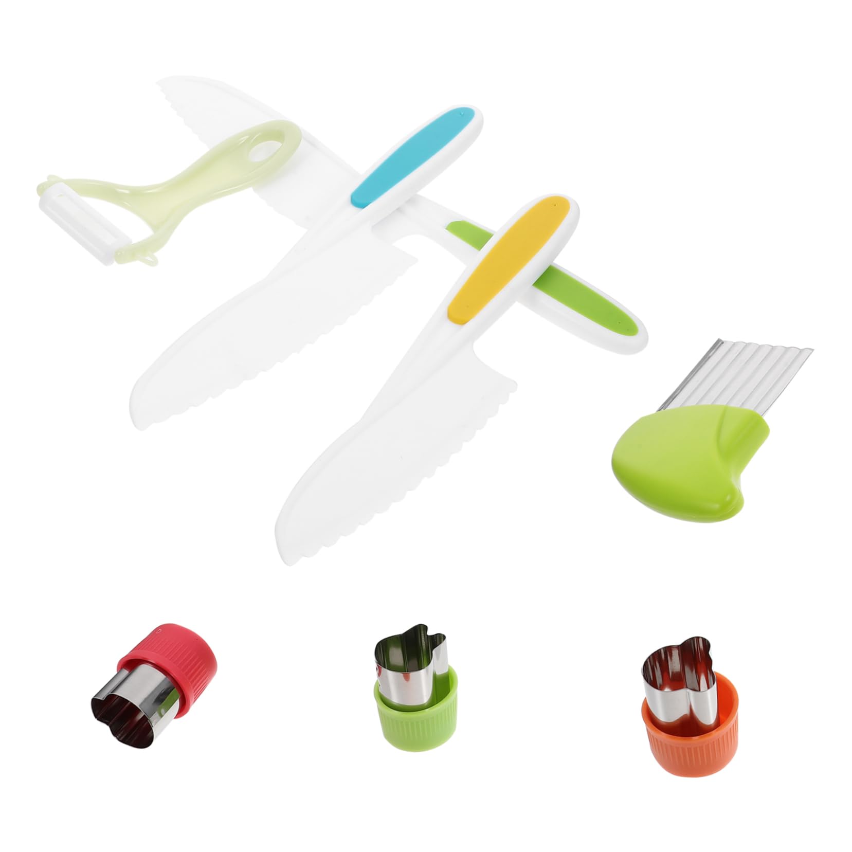 PRETYZOOM 1 Set Safety Cutter for Ergonomic Fruit Vegetable Cutter Safe Fun Kitchen Tool for Learning to Cut Fruits Veggies