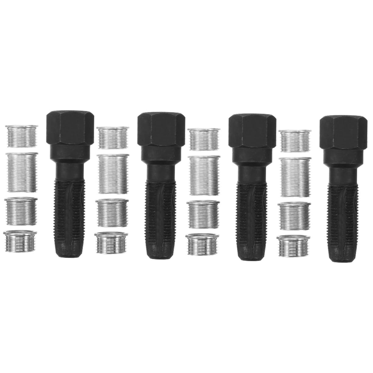 4sets Strumento di Riparazione per Filettature di Candele Accensione Kit di Ripristino Ad Carbonio Facile da Usare per Auto di Varie Marche