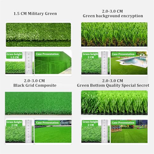 Tappeto di Erba Artificiale Realistico 50x700 cm - Tappeto in Erba Sintetica per Interni/Esterni, Ideale per Giardini, patii e Aree Gioco - Soluzione di Erba Verde Facile da Pulire
