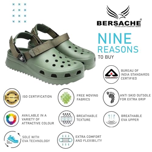 Image of BERSACHE Extra Soft Classic Casual with Regular wear with Ultra Soft & Flexibility Technology Clog for Men's /Boy's Beige