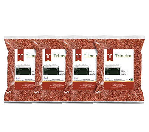 Image of Trinetra Ragi Sabut (Finger Millet Grain) | Calcium-Rich Healthy Millet for Everyday Use | 4 kg (4 x 1kg)