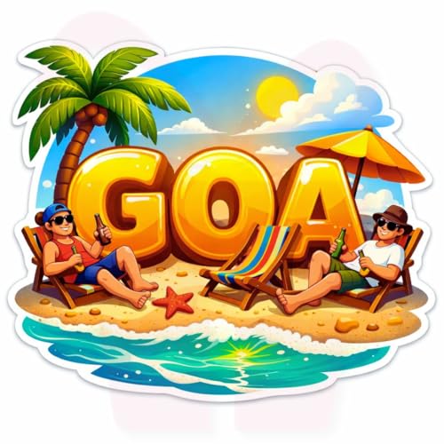 Image of Goa Magnet for Fridge | Wooden India Souvenir Fridge Magnet | Travel Memory Keepsake & Gift | Printed MDF Refrigerator Decor for Home, Kitchen & Office | Pack of 1 (Goa D)