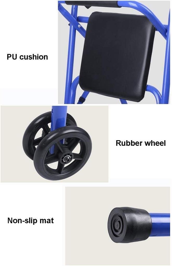 青い折りたたみ式歩行器