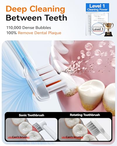 Brossettes de rechange brosse à dents électrique RANVOO Bubble lot de 2 gris - 5
