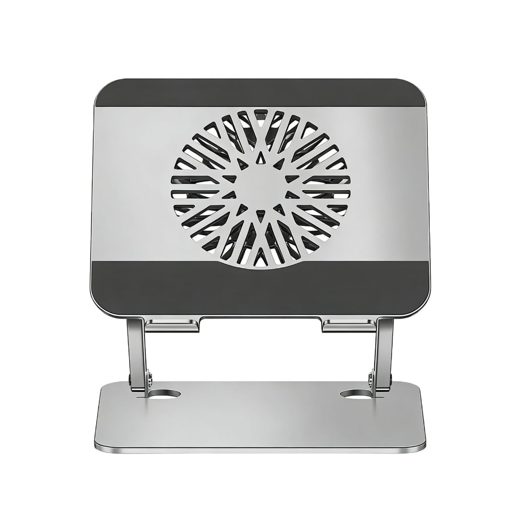 Elevadores ajustables para laptop con ventilador desmontable, base resistente para dispositivos de 10 a 17.3 pulgadas