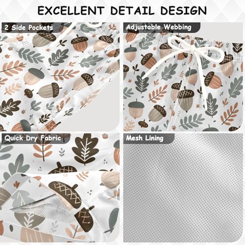 Forest Acorn Boys Swim Trunks Toddler Shorts Swimwear Boardshorts3