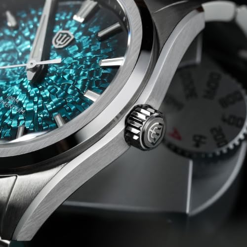 Image of watchdives WD0003C Elementum Original Design Men Watch VH31 Sweep Second Quartz Watch 36mm Sapphire Crystal Luxury Wristwatch 100m Waterproof Stainless Steel