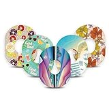 ExpressionMed - Adhesive Patches for Dexcom G7 & Stelo (Pack of 5) - Made in The USA, Waterproof, Non-Fraying, Pre-Cut CGM Sensor Tapes (Beachy Variety Pack)