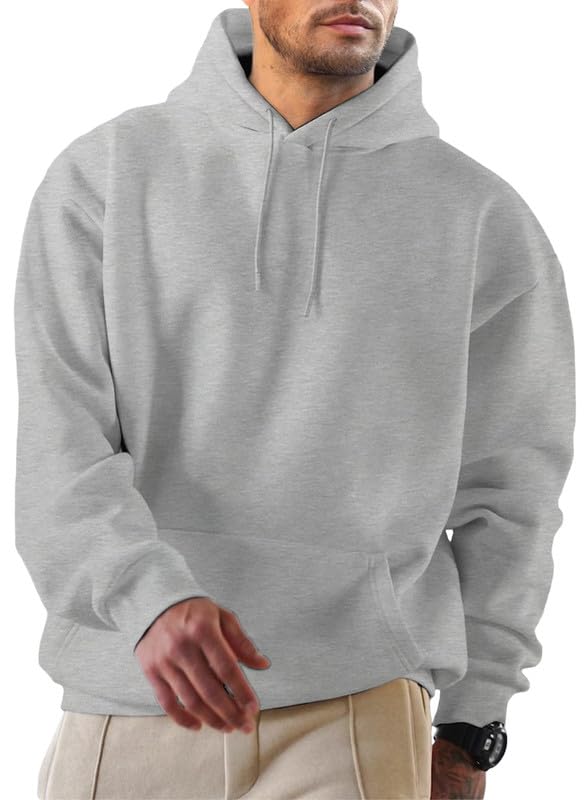 JMIERR Herren Hoodie mit Taschen Freizeit Baumwolle Sweatshirts Langarm...