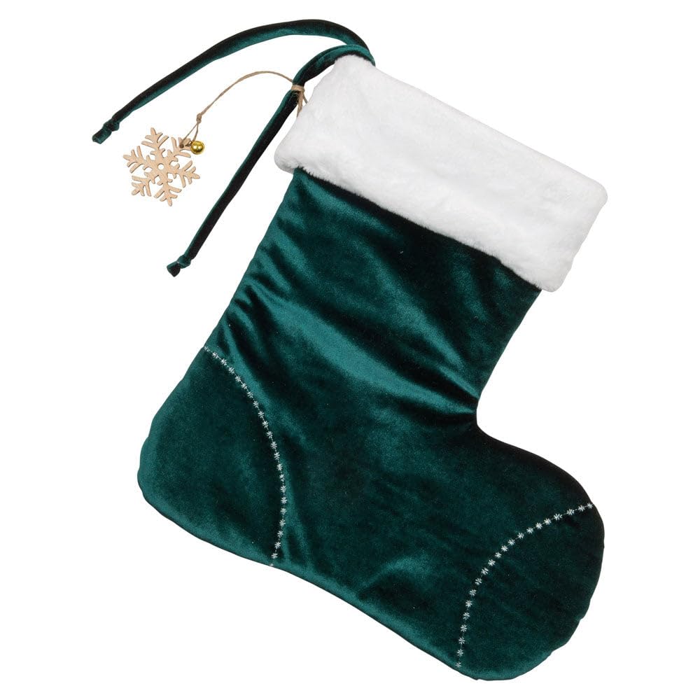 Moi Mili Nikolausstiefel zum Befüllen Weihnachtsstrumpf 38 x 37 x 21 cm Nikolausstrumpf Kamin Weihnachtsbaum Weihnachtsdeko