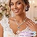Unicra Bride Crystal Necklace Earrings Set Black Jewelry Sets Rhinestone Choker Necklace Prom Costume Jewelry Set for Women and Brides (Black)