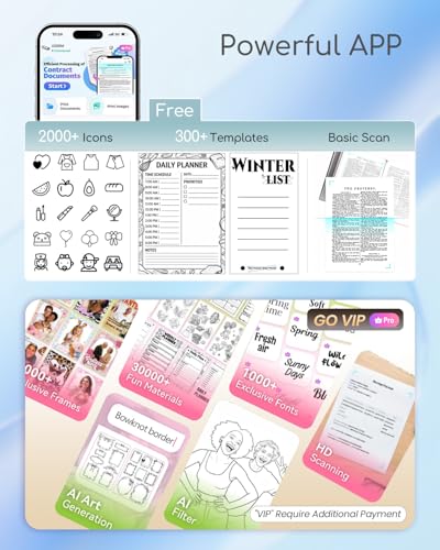 Image of Portable Printers Wireless for Travel Home, A285M Inkless Thermal Printer | Support 8.5 inch X 11 inch Thermal Paper, Bluetooth Mobile Compact Printer for Office School Receipt, Compatible with iPhone Laptop