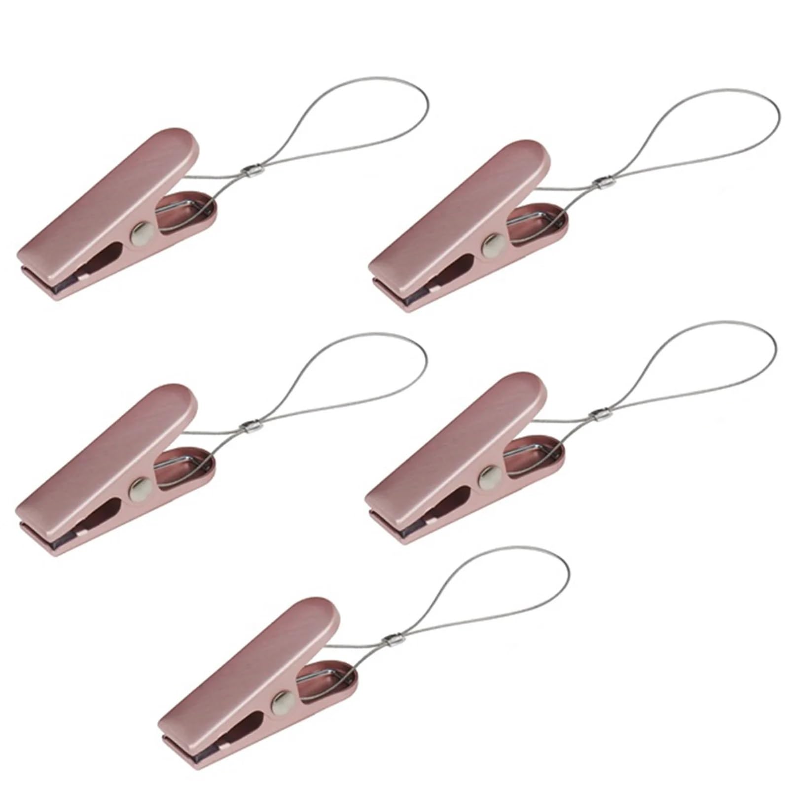 20pcs Spring Opening Quilt Clothespin Sturdy Clip and Drip Laundry Clothespins for Camping Tents Home Decor for Blanket Socks(Rose Gold)