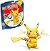 MEGA Construx GMD31 - Pokémon Medium Pikachu (10cm), Bauset mit beweglicher Figur, Spielzeug ab 7 Jahren