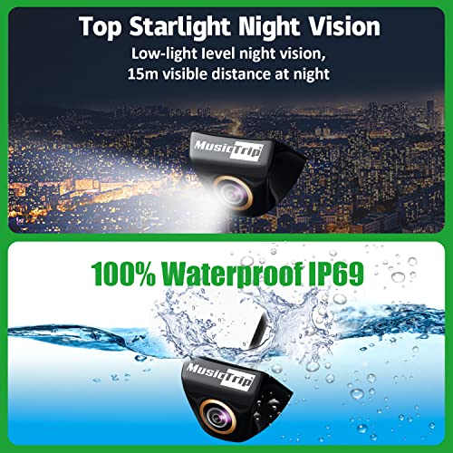 Image of Universal AHD Car Rear View Camera 180 Degree Large Viewing Angle 1920 * 1080P HD Night Vision Waterproof Reversing Parking Vehicle Camera 4 Pin Metal Body