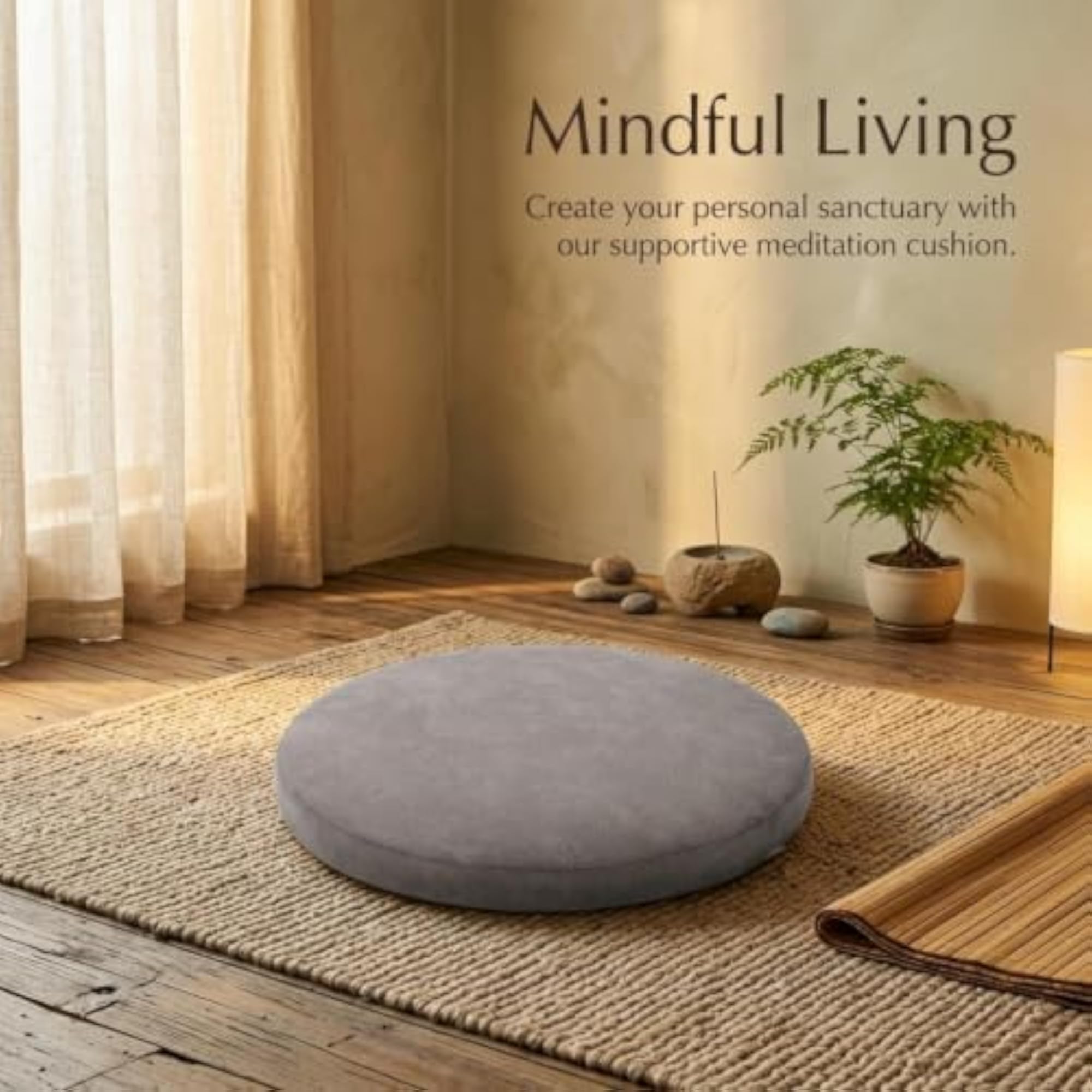 Round Floor Pillow Floor Cushion for Adults Seating