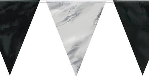 Miniatura 4 de Beistle Guirnalda de borlas de 8 pies-BLKSI, 11 pulgadas x 12 pies, negroplata