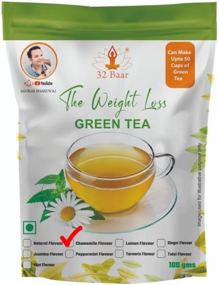 32 Baar Green Tea Chamomile, 100 Gram