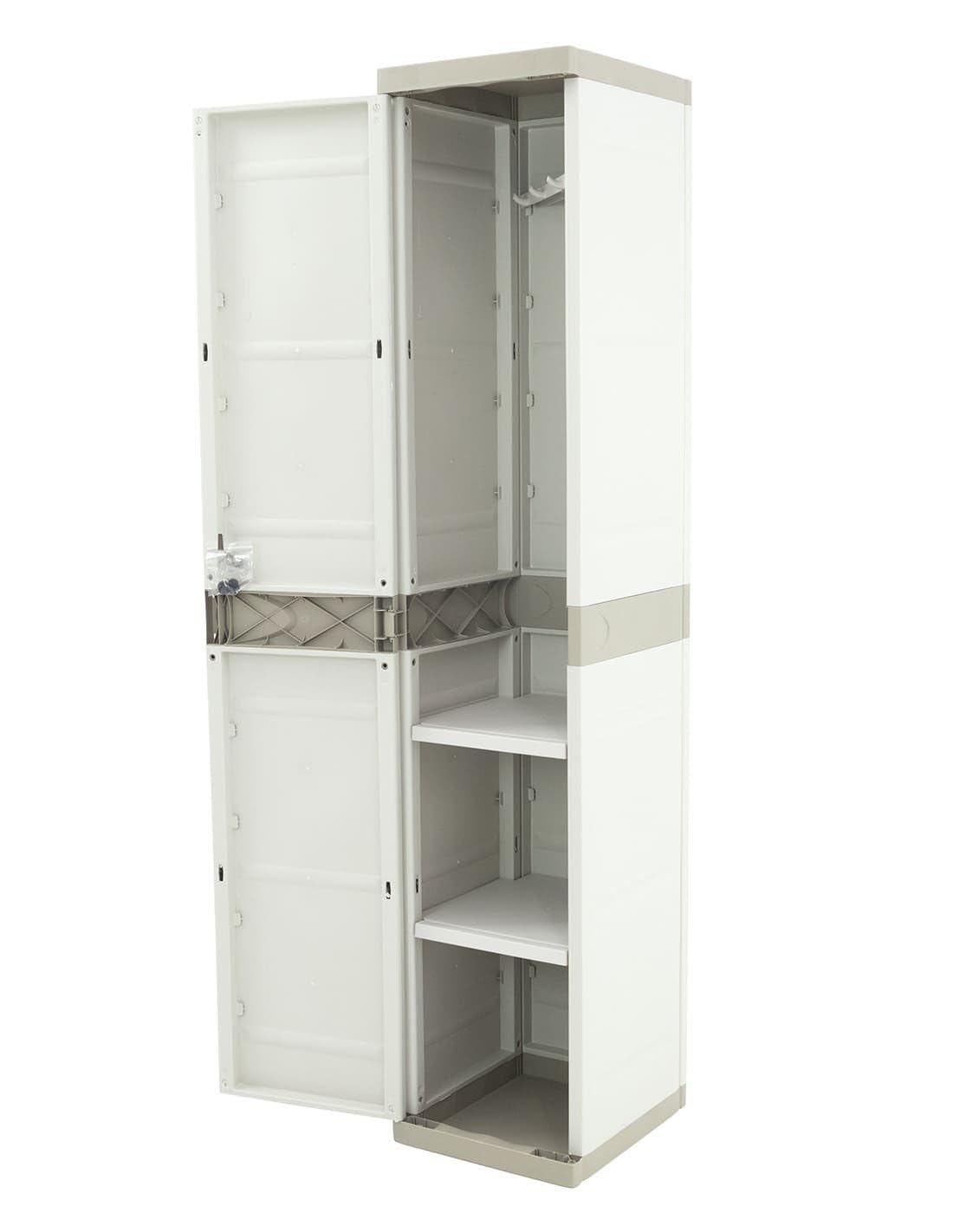 Jardin202 - Armario Taquilla de Resina | Titanium Beige | 35x44x176 cm | Mueble Modular | (Beige)