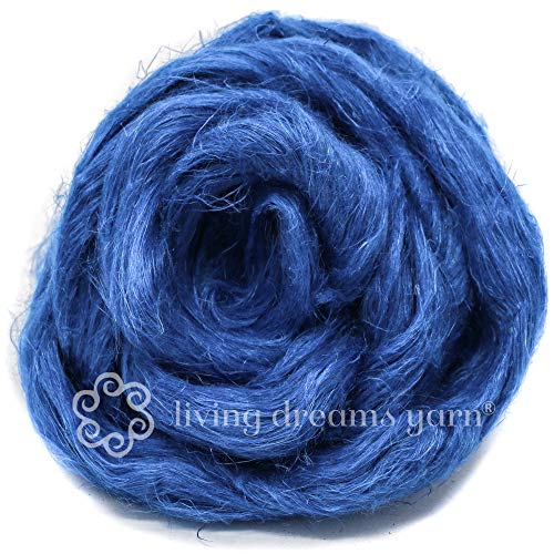Flax Fiber for Spinning, Blending, & Fiber Arts. Natural Vegan Combed Top Roving. Marine - Thumbnail 2