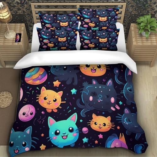 Housse de couette chat 3D idée cadeau originale pour lit king size - 5
