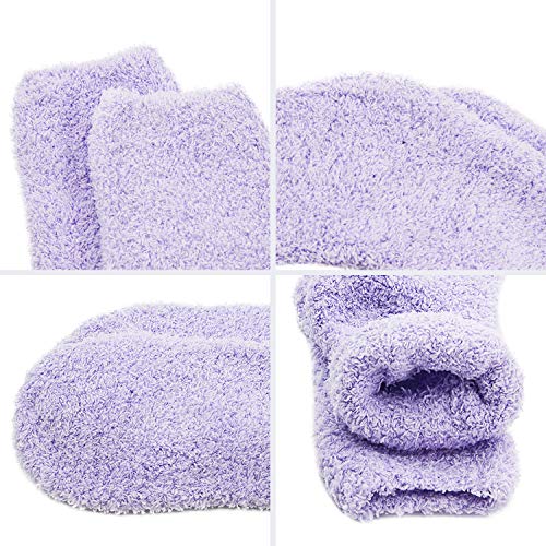 Zando Women Warm Super Soft Winter Fluffy Microfiber Crew Socks Plush Slipper Sock Casual Home Sleeping Fuzzy Cozy Sock4