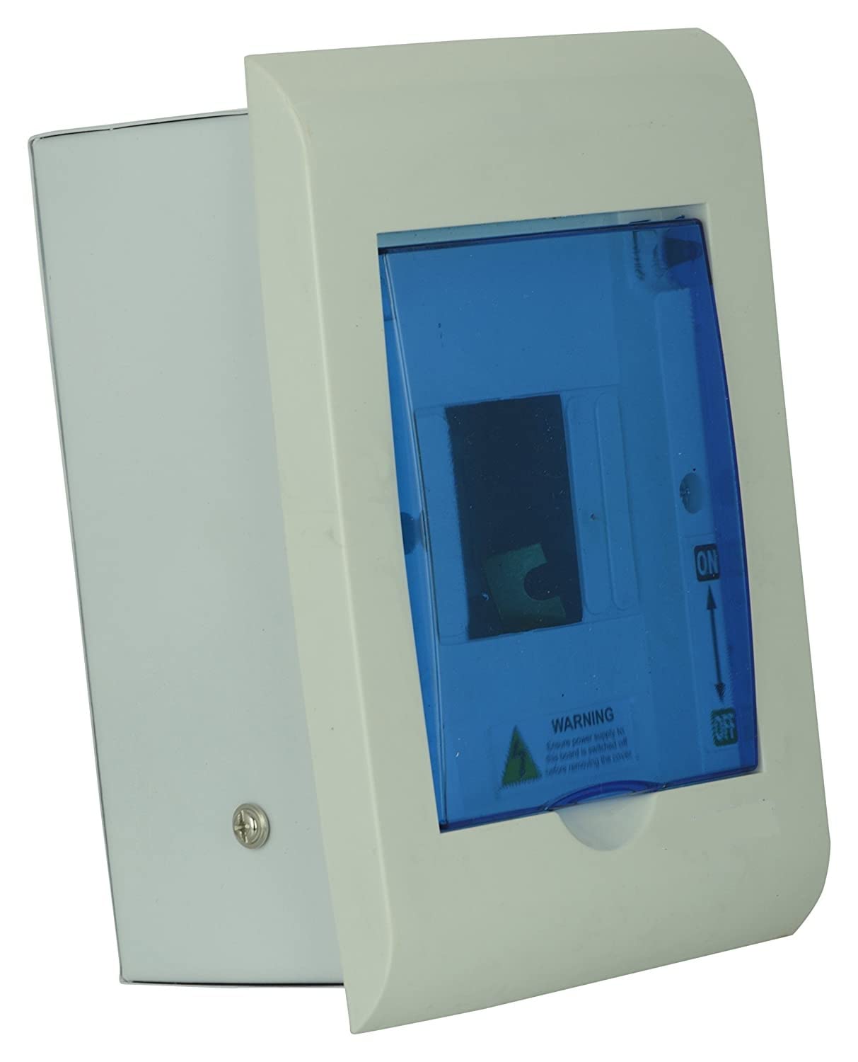 XXL Line Distribution MCB Box Arrival Plastic Wall Plate (White and Blue) (4 WAY)