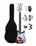 Kids Bass Guitar with starter kit 3/4 size for Kids Children beginners 4 string Electric Bass short