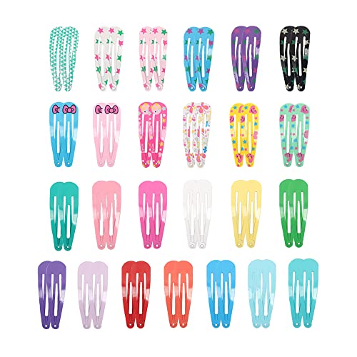 50 fermagli per capelli da ragazza, 5 cm, graziosi piccoli fermagli per capelli in metallo, per ragazze, bambini e donne