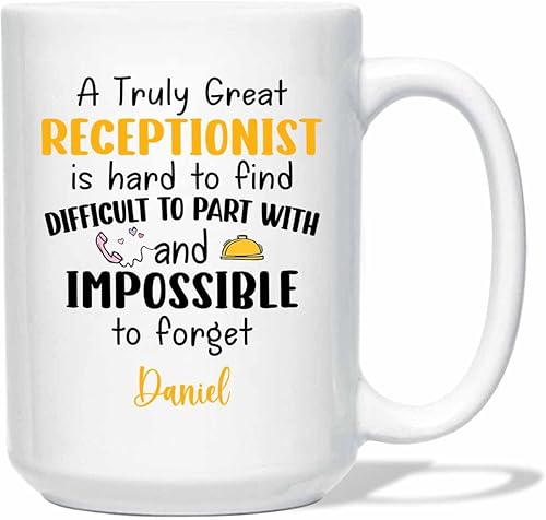 Vista 80 de Taza de café de recepcionista médica personalizada, taza de té blanca de recepcionista médica, taza de té blanca de 11 onzas, taza de café Taza