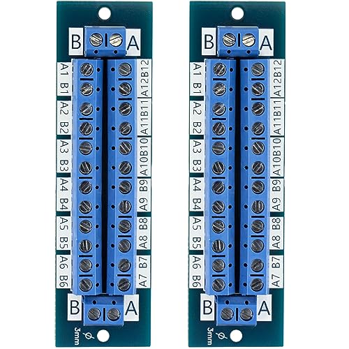 Bornier de distribution 12 positions AC DC 15A barrette connexion bleue