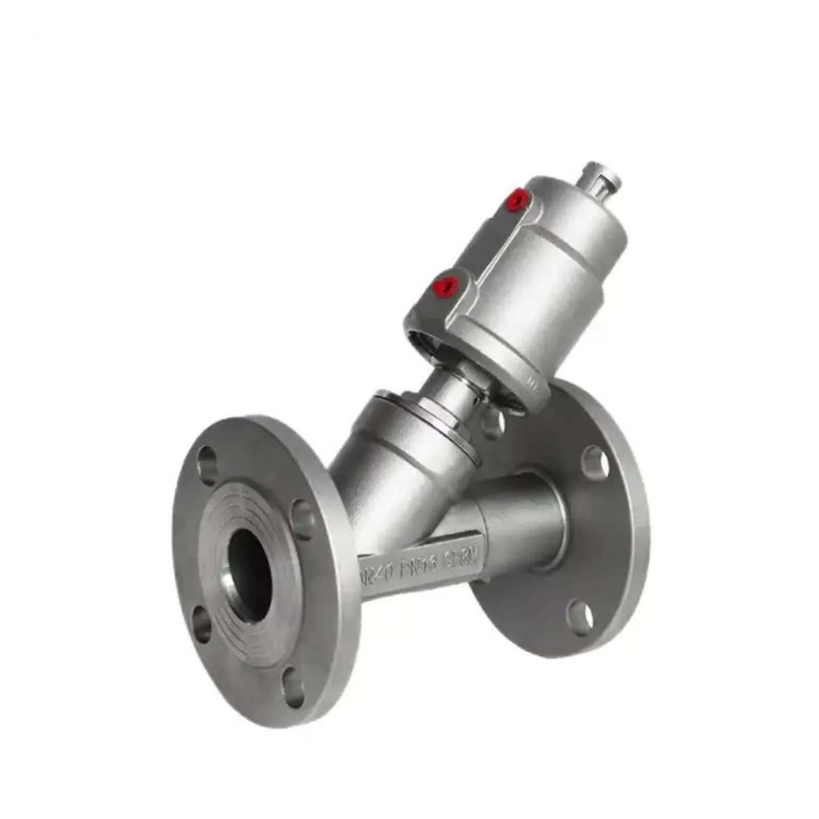 MXXDMOPD DN80 Stainless Steel Pneumatic Flange Angle Seat Valve High Temperature Resistant Corrosion Steam Y Type Cut Off