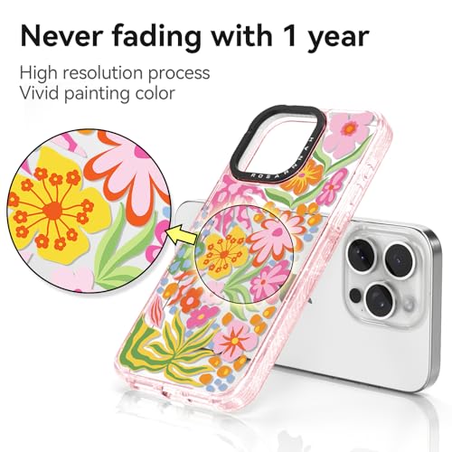 Coque iPhone 14 Pro Max motif passiflore rose en soirée - 5