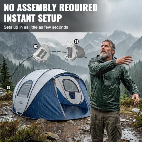 treefox SLH-POP-ZX Tienda de Campaña Pop Up Impermeable para 4 Personas miniatura 3
