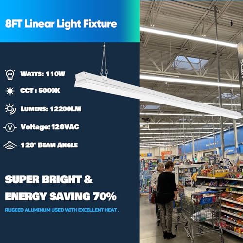 Luz lineal LED ANTLUX 8 pies, 110W, kit de 4 miniatura 2