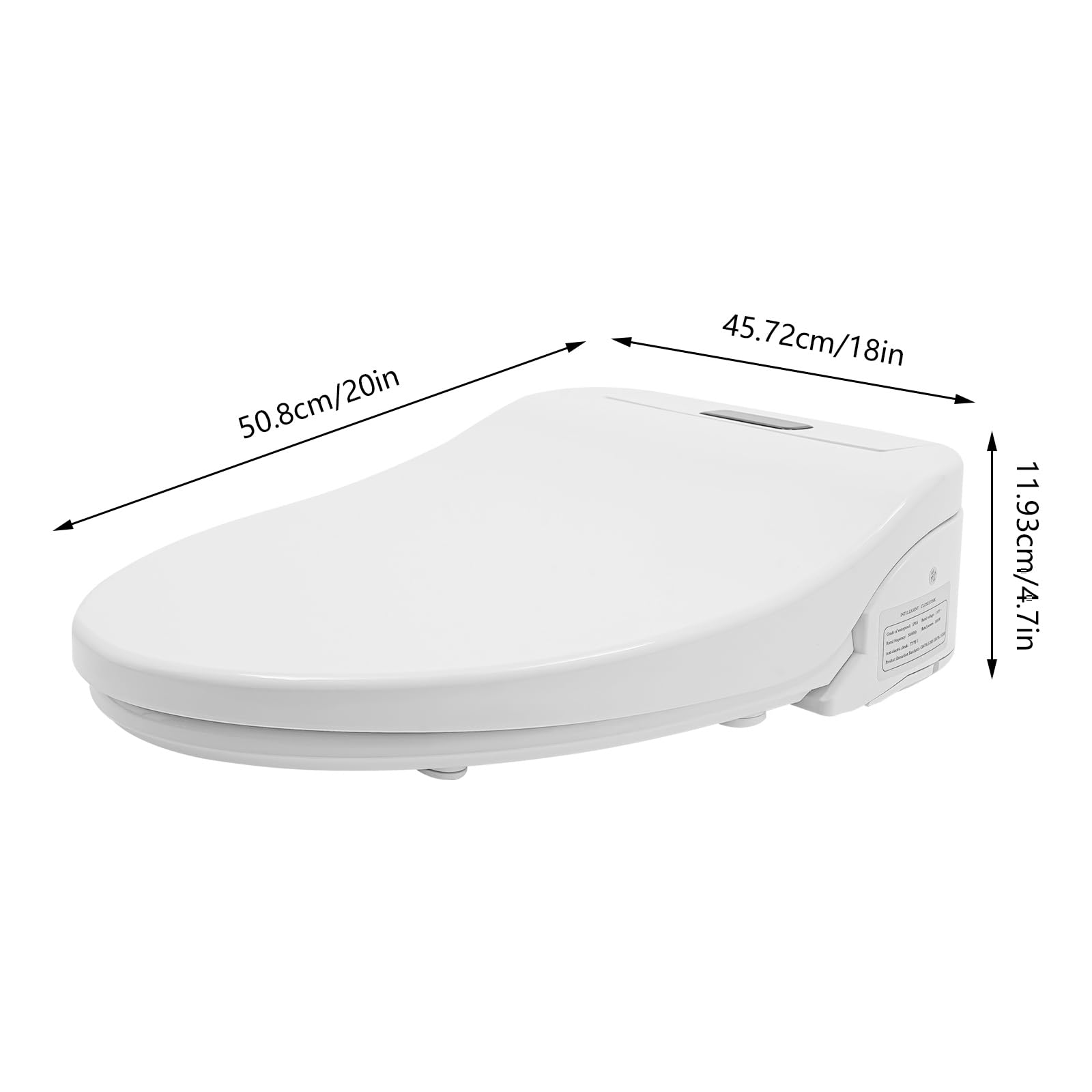 Smart Bidet, podgrzewana deska sedesowa z dyszą, siedziska bidetowe WC, podgrzewane siedzisko 32℃-48℃, elektryczna toaleta prysznicowa WC Popodusche