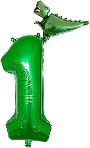 Miniatura 3 de YESJmn Globos para decoración de fiesta de cumpleaños globos de aluminio con números de dinosaurio globos de fiesta de selva helio globos de baby