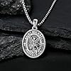 ONEFINITY Saint Michael Medal Necklace 925 Sterling Silver St Michael Pendant Religious Protector Jewellery Gift for Women Men #2