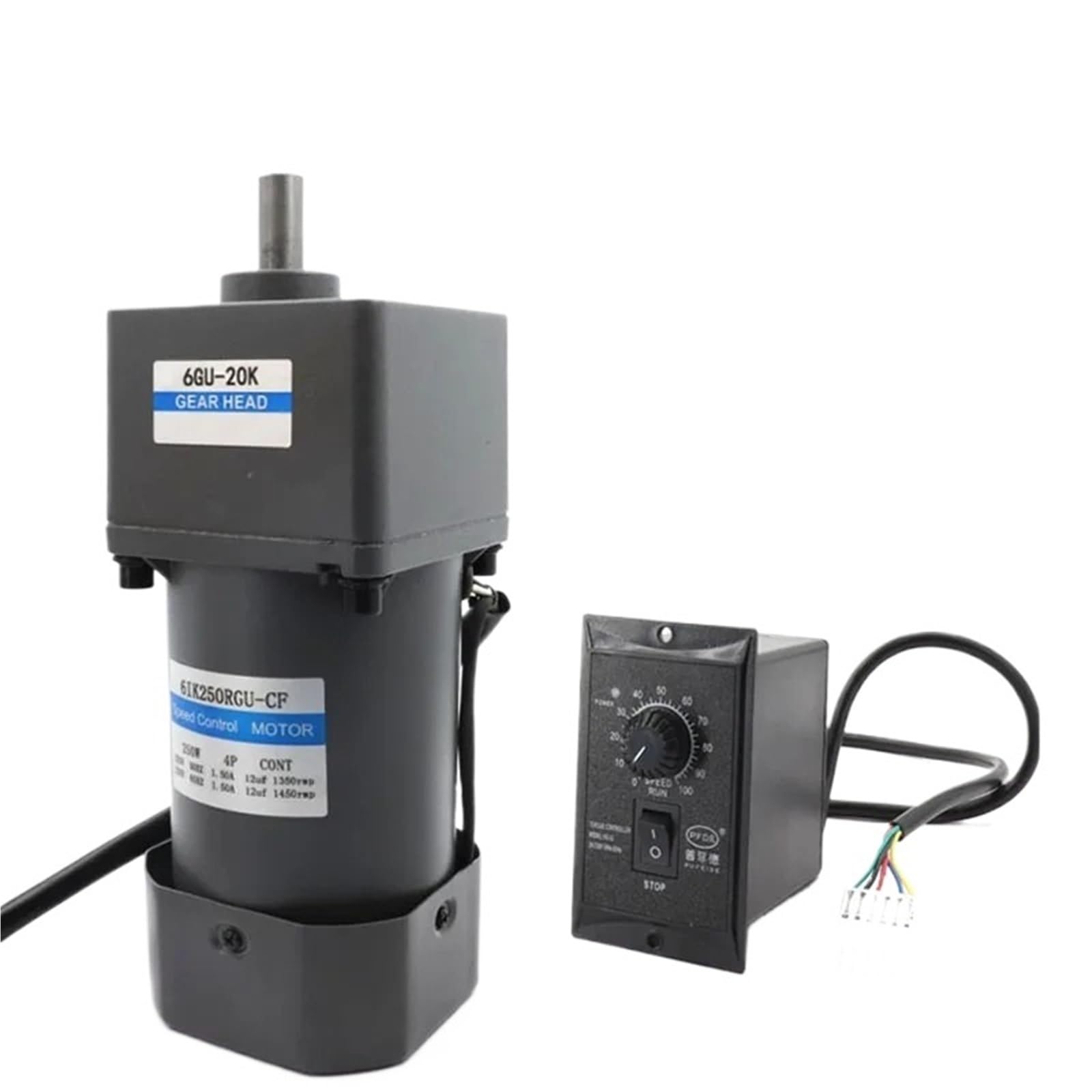 Moteur asynchrone réversible 250W pour un contrôle de vitesse ultra-précis de 0 à 225 tr/min