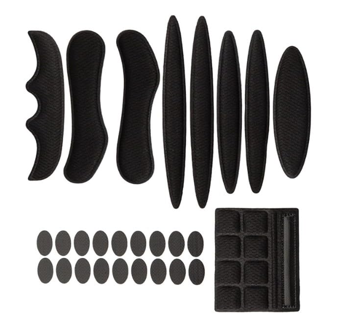 27 Pcs Black Helmet Padding Foam Kit Bicycle Helmet Replacement Pads Helmet Foam Pads Set for Motorcycle Cycling Helmet Padding Foam Helmet Foam Pads Helmet Pad Replacement Helmet Accessories