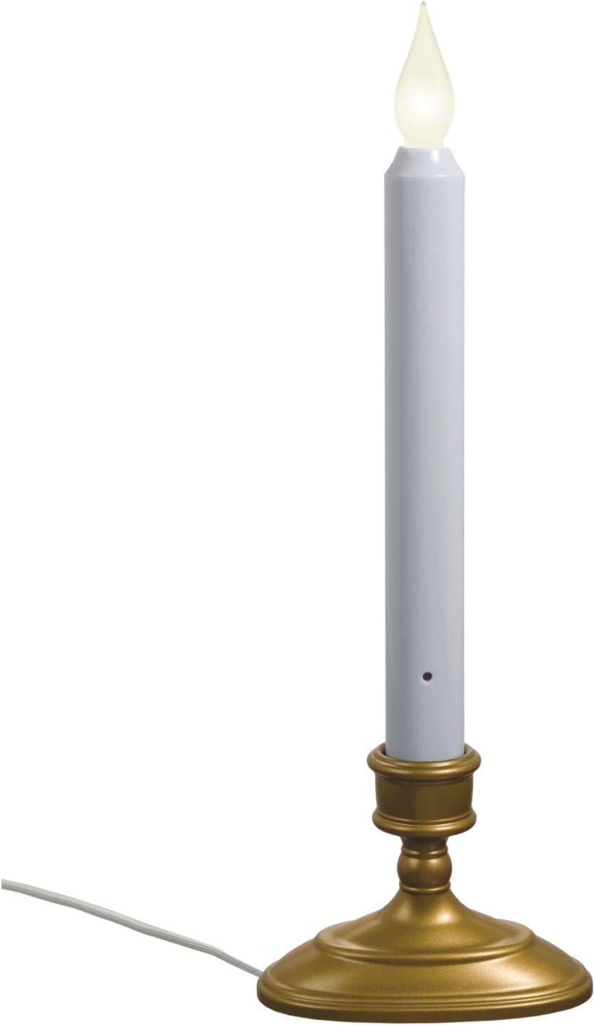 Xodus Innovations FPC1570B Electric LED Plug-in Window Candle with Sensor (Gold/Brass)