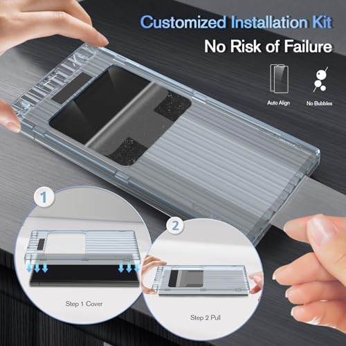 Image of SHILD (Pack of 2) Tempered Glass Screen Protector for Samsung Galaxy S24 Ultra (6.9-inch) | 9H Hardness | S-Pen Compatible | 100% Fingerprint Unlock | HD Clarity | Easy Installation Tray | Scratch & Impact Resistant