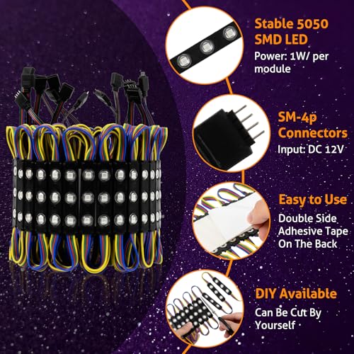 Image of WICHEMI Storefront LED Lights for Business Window Lights LED Modules 120FT