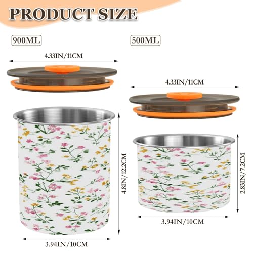 Envase para café hermético de acero inoxidable 900 ml miniatura 2